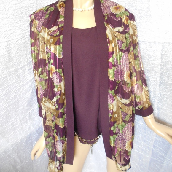 R & M RICHARDS 2 Pc Look Evening Jacket Sz 24WP - Picture 2 of 6